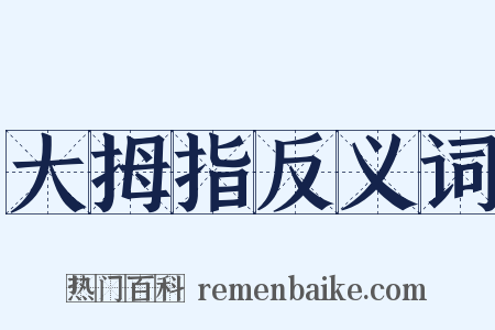 大拇指反义词是什么意思的图片